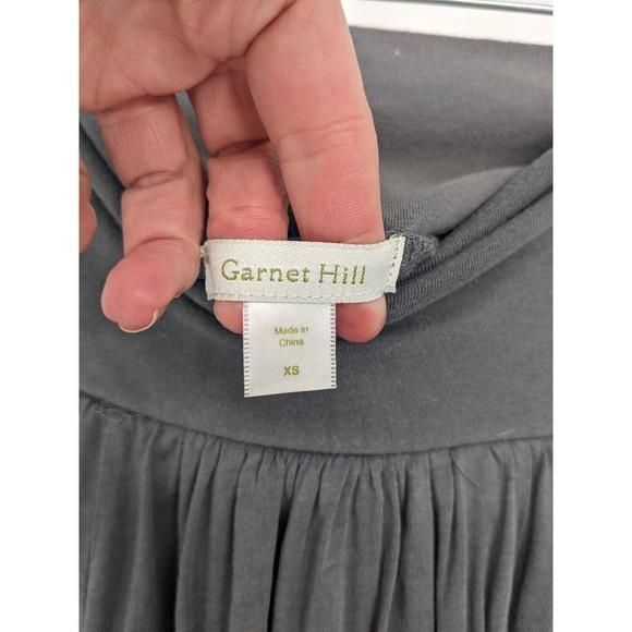 Garnet Hill Maxi Skirt Womens XS Gray Jersey Pockets Boho Lagenlook Artsy Casual - Picture 5 of 9